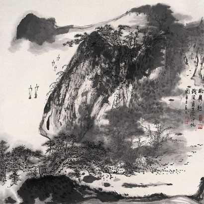 钱浚 天际归帆图 立轴